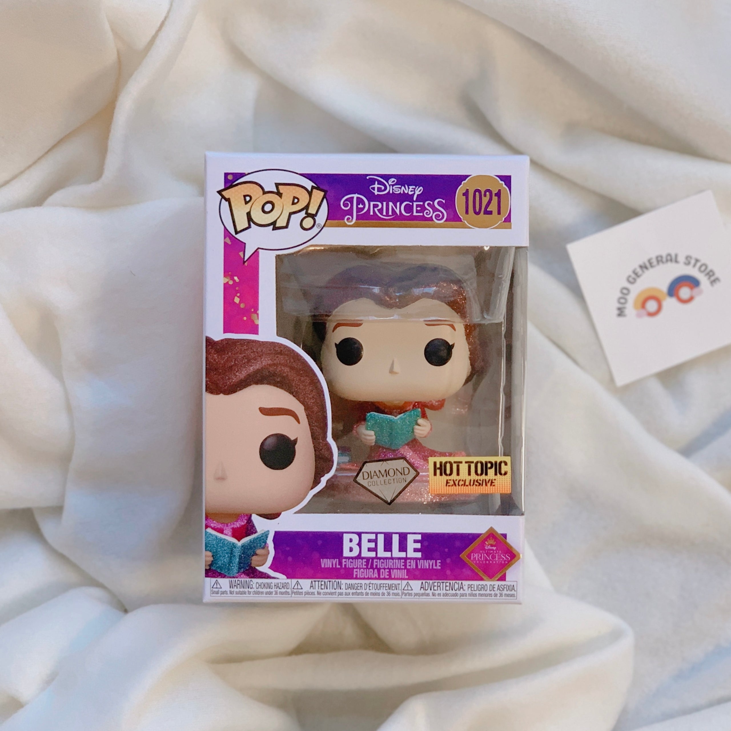 Funko POP! Disney Princess : ~BELLE~ #1021 *Hot Topic Diamond Exclusive*  *NEW*